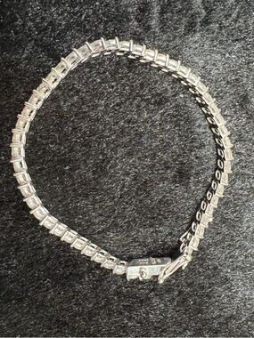 Classic 925 Sterling Silver Crystal Tennis Bracelet